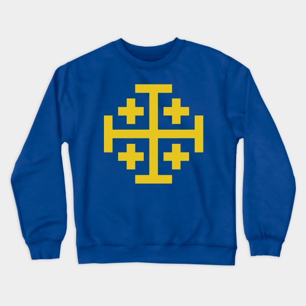 Kingdom of Jerusalem Crewneck Sweatshirt by blackroserelicsshop@gmail.com